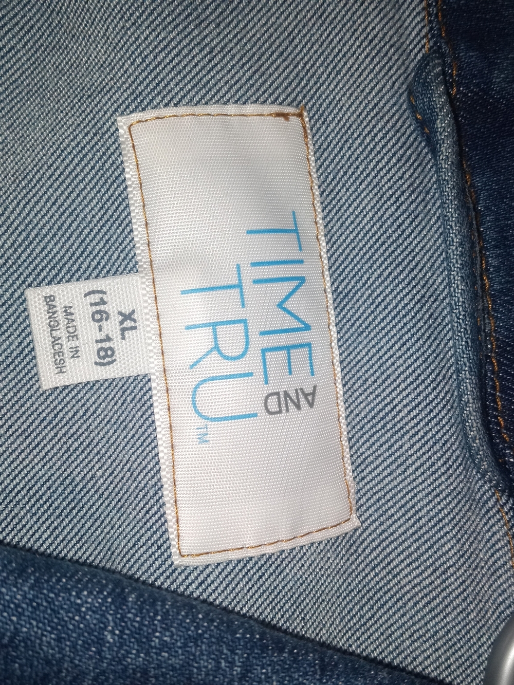 Time and Tru Blue Denim Jean Jacket - Picture 2 of 4